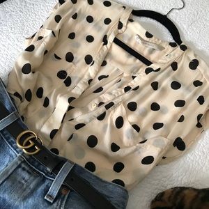 Polka dot cotton shirt ⚪️⚫️